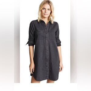 Gorgeous Madewell Black Denim Shirtdress Small Excellent Condition